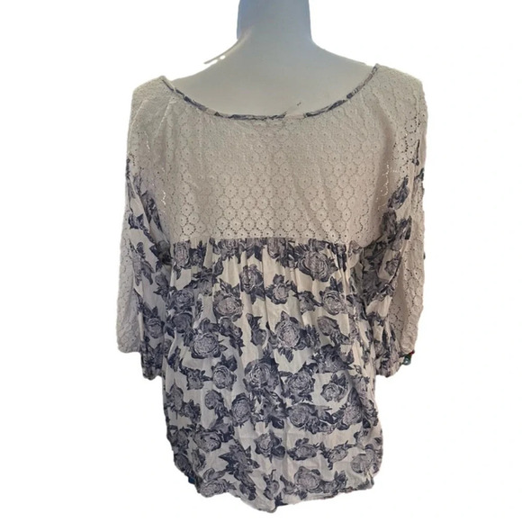 Free People Moon River Peasant Blouse Size M - Picture 1 of 6